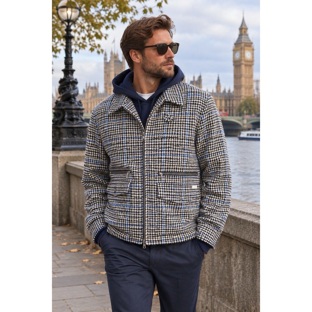 Scotch & Soda houndstooth bomber jacket size XL